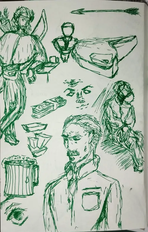 Archer and butler drawing