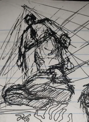 Big stepper drawing