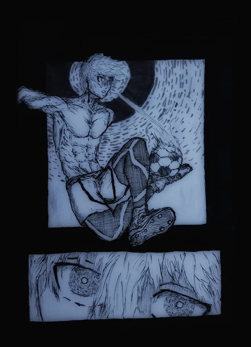 Blue Lock manga drawing