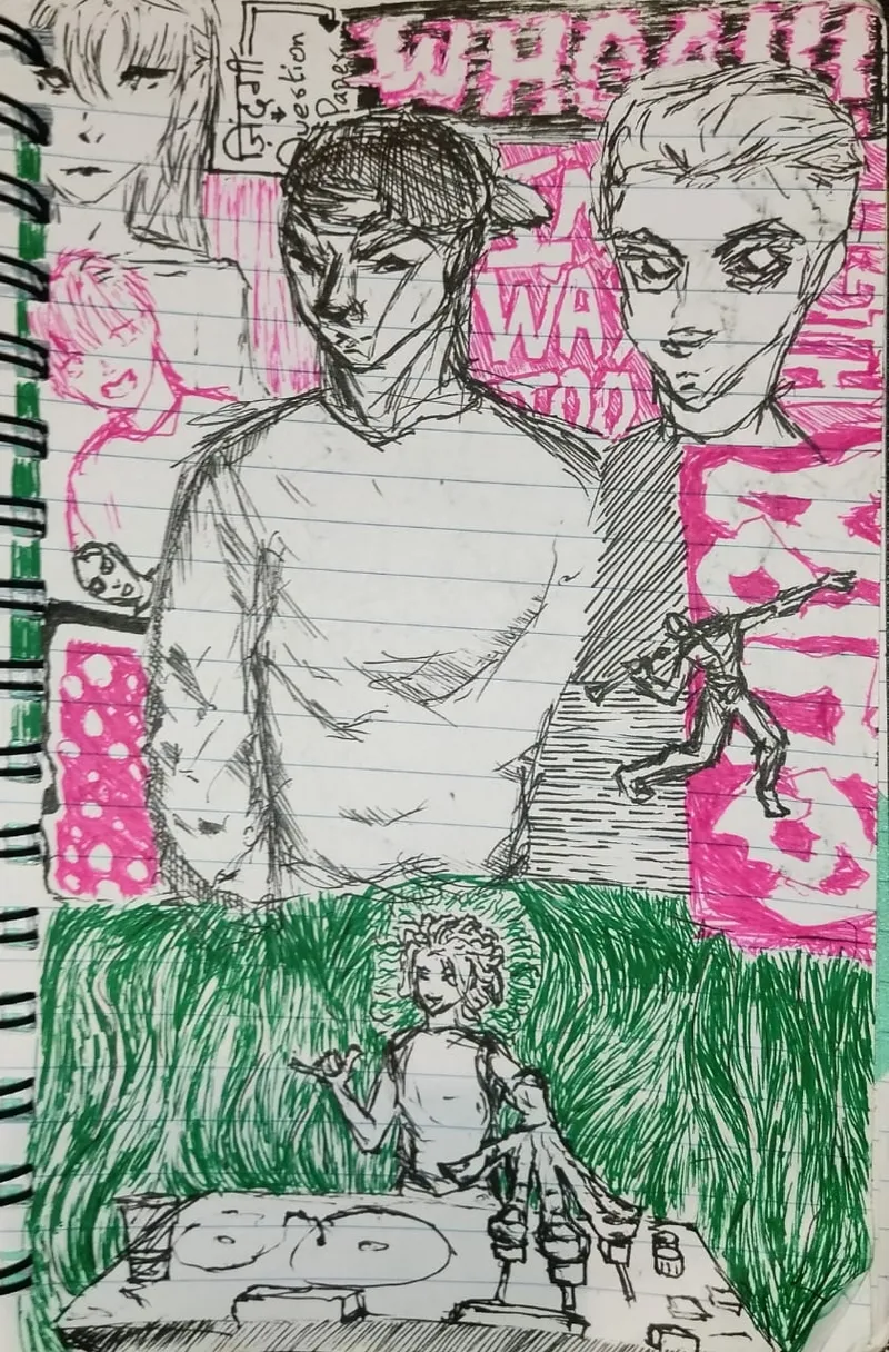 DJ character drawing
