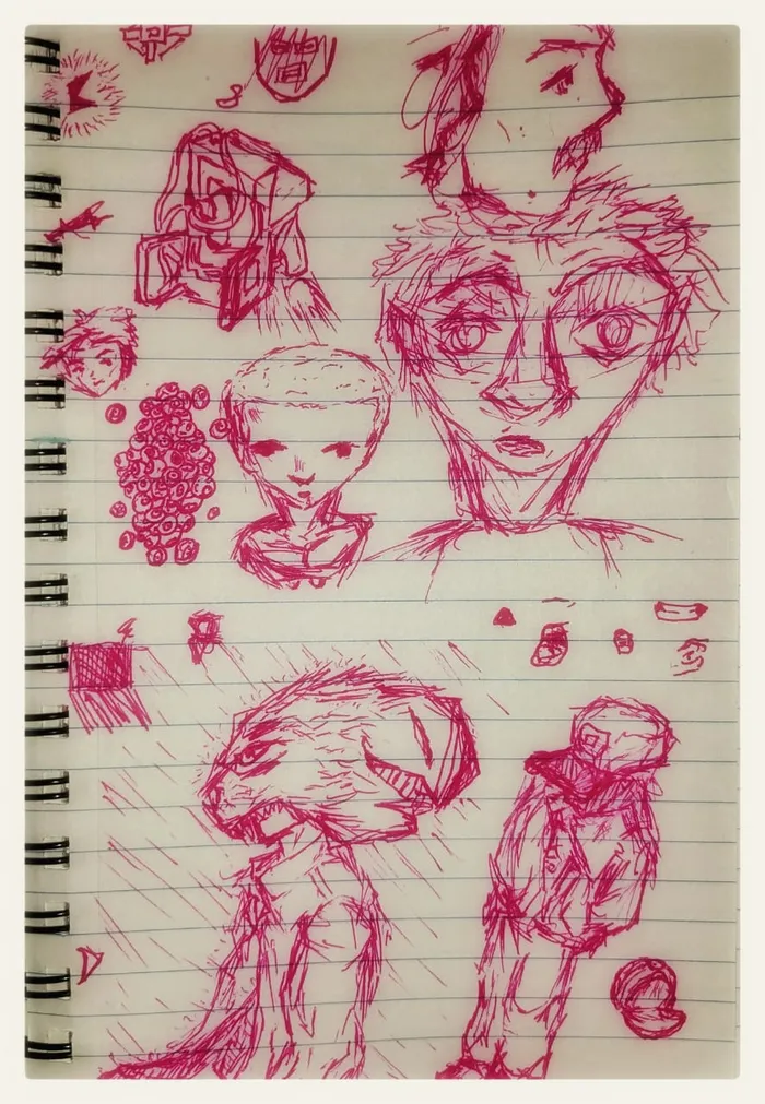 Lion head drawing