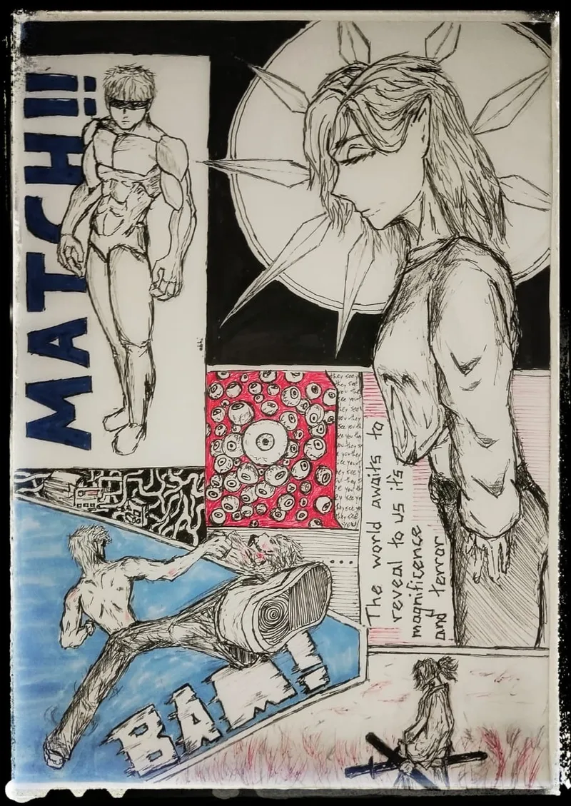 Manga layout drawing
